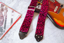 Load image into Gallery viewer, Custom wide 3&quot; Pink &#39;Sequin&#39; Guitar/Bass Hippie Strap
