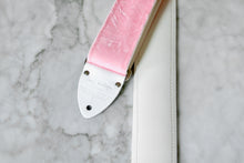 Load image into Gallery viewer, Pink &#39;Velvet&#39; Guitar/Bass Hippie Strap
