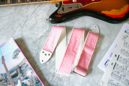 Pink 'Velvet' Guitar/Bass Hippie Strap