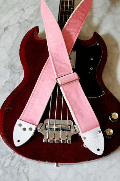 Pink 'Velvet' Guitar/Bass Hippie Strap