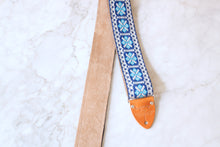 Load image into Gallery viewer, Blue &#39;Crossroads&#39; Guitar/Bass Hippie Strap

