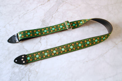 Green 'Fillmore' Guitar/Bass Hippie Strap