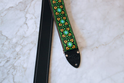 Green 'Fillmore' Guitar/Bass Hippie Strap