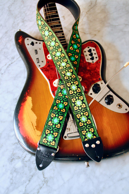Green 'Fillmore' Guitar/Bass Hippie Strap