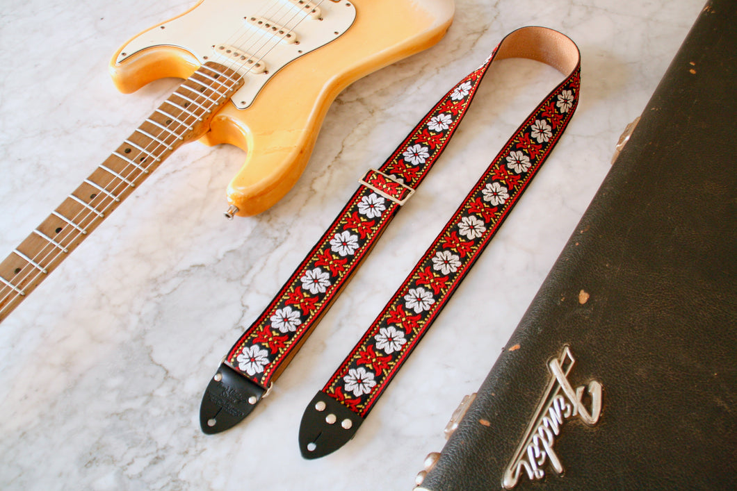 White 'Haze' Guitar/Bass Hippie Strap