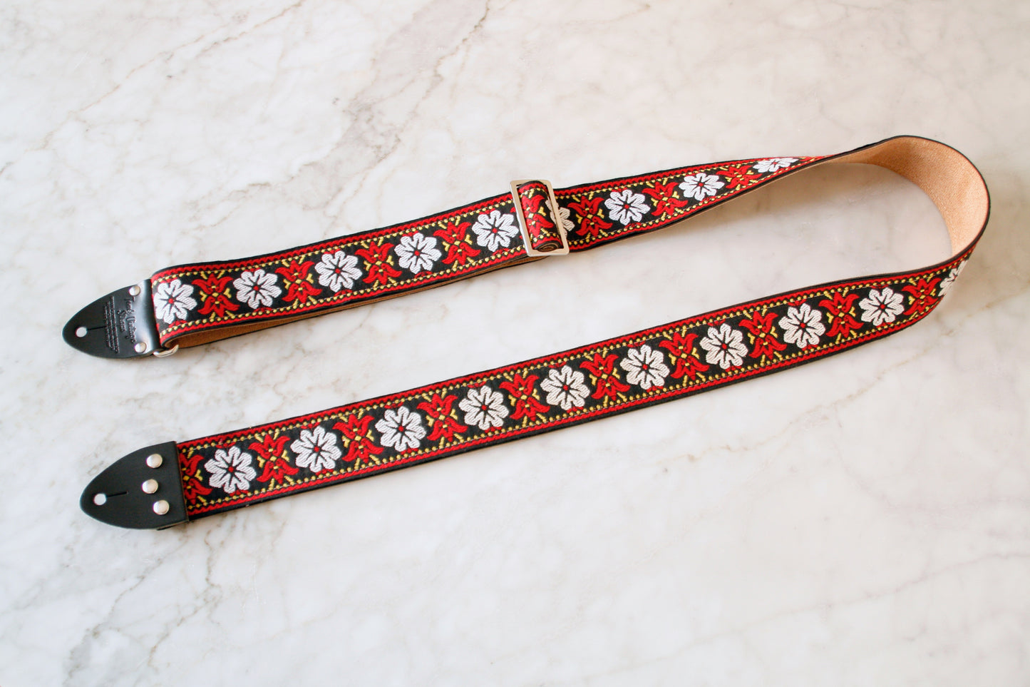 White 'Haze' Guitar/Bass Hippie Strap