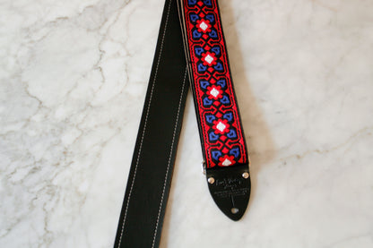 Red 'Fillmore' Guitar/Bass Hippie Strap