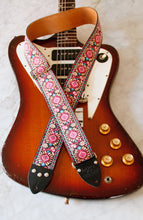Load image into Gallery viewer, Coral &#39;Peacock&#39; Guitar/Bass Hippie Strap
