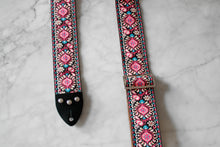 Load image into Gallery viewer, Coral &#39;Peacock&#39; Guitar/Bass Hippie Strap
