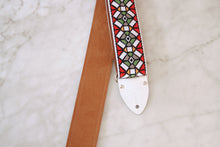 Load image into Gallery viewer, Red &#39;Stained Glass&#39; Guitar/Bass Hippie Strap
