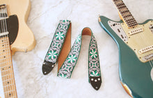 Load image into Gallery viewer, Green &#39;Dresden&#39; Guitar/Bass Hippie Strap
