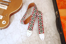 Load image into Gallery viewer, Red &#39;Stained Glass&#39; Guitar/Bass Hippie Strap
