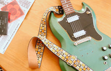 Load image into Gallery viewer, Gold &#39;Woodstock&#39; Guitar Bass Hippie Strap
