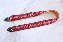 Load image into Gallery viewer, Purple &#39;Diamonds&#39; Guitar/Bass Hippie Strap
