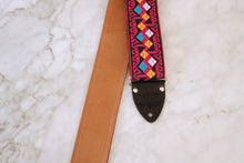 Load image into Gallery viewer, Purple &#39;Diamonds&#39; Guitar/Bass Hippie Strap

