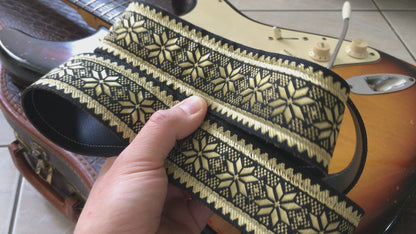 Gold 'Frostettia' Guitar/Bass Hippie Strap