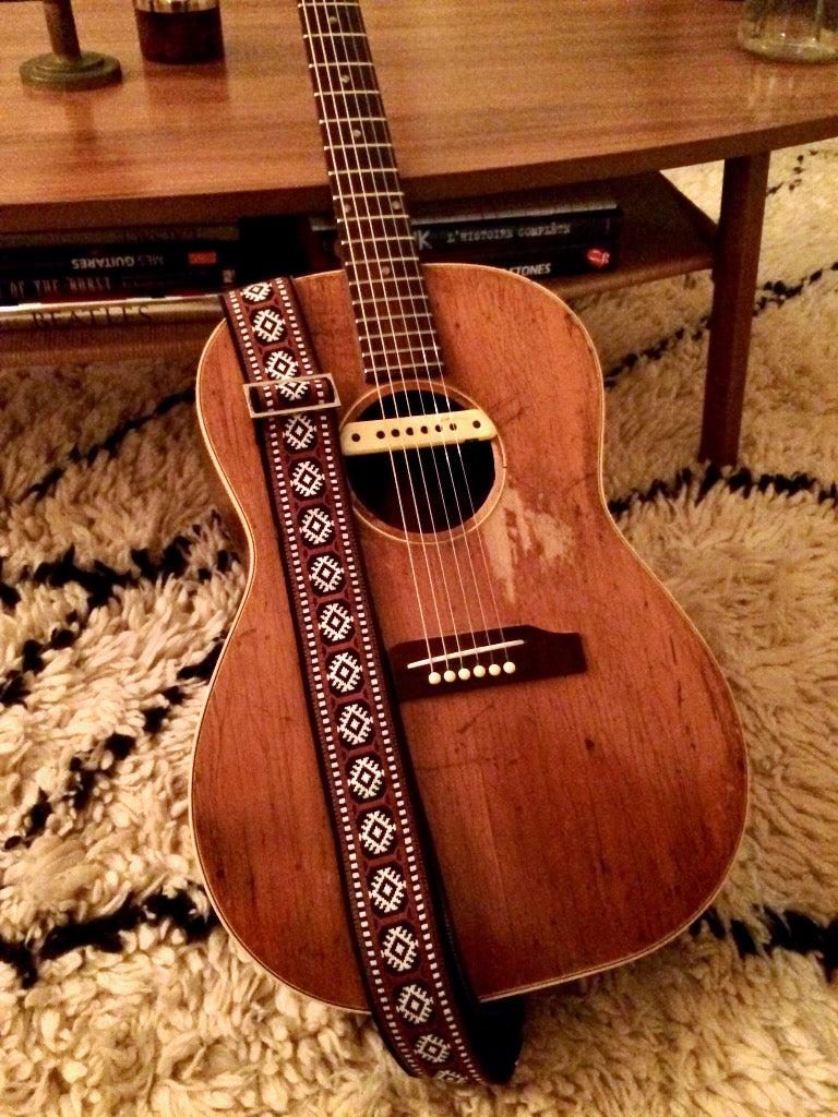 Brown 'Pillars' Guitar/Bass Hippie Strap