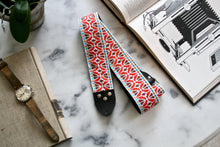 Load image into Gallery viewer, Orange &#39;Rhombus&#39; Guitar/Bass Hippie Strap
