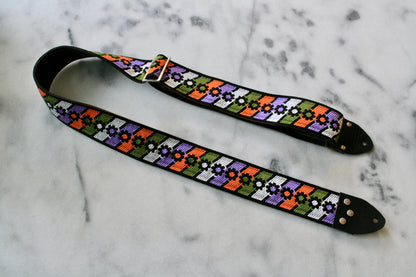 Green 'Anemone' Guitar/Bass Hippie Strap