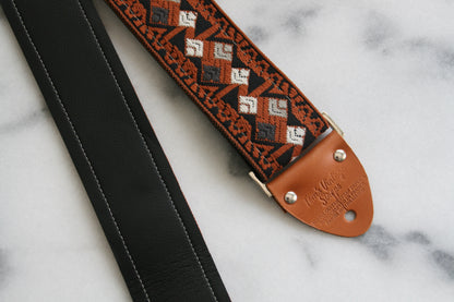 Brown 'Diamonds' Guitar/Bass Hippie Strap