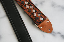 Load image into Gallery viewer, Brown &#39;Diamonds&#39; Guitar/Bass Hippie Strap
