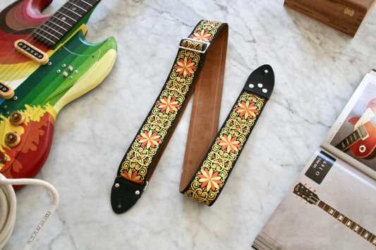 Gold 'Dresden' Guitar/Bass Hippie Strap