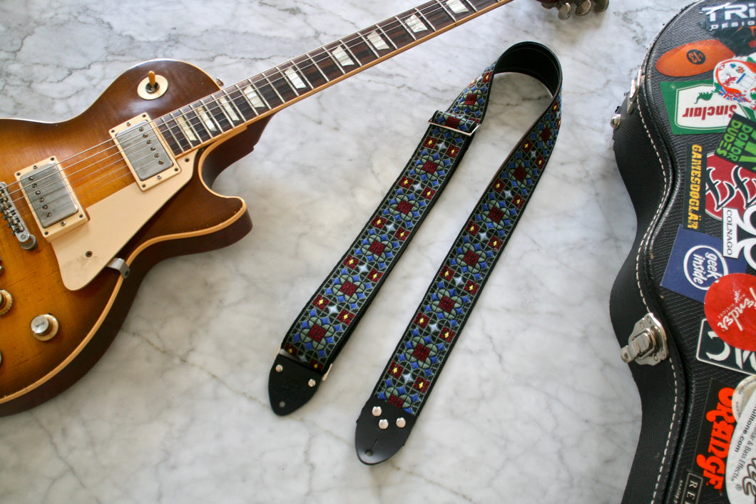 Blue 'Virginia' Guitar/Bass Hippie Strap