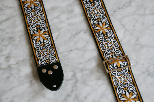 Yellow 'Dresden' Guitar/Bass Hippie Strap
