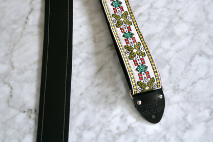 White 'Mojave' Guitar/Bass Hippie Strap