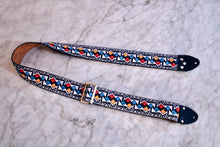 Load image into Gallery viewer, White &#39;Diamonds&#39; Guitar/Bass Hippie Strap
