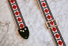 Load image into Gallery viewer, White &#39;Pillars&#39; Guitar/Bass Hippie Strap
