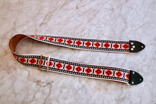 Load image into Gallery viewer, White &#39;Pillars&#39; Guitar/Bass Hippie Strap
