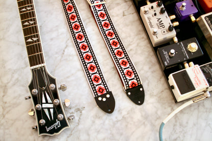 White 'Pillars' Guitar/Bass Hippie Strap