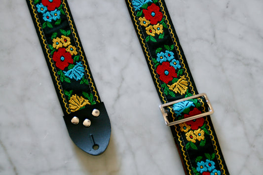 Dahlia' Guitar/Bass Hippie Strap