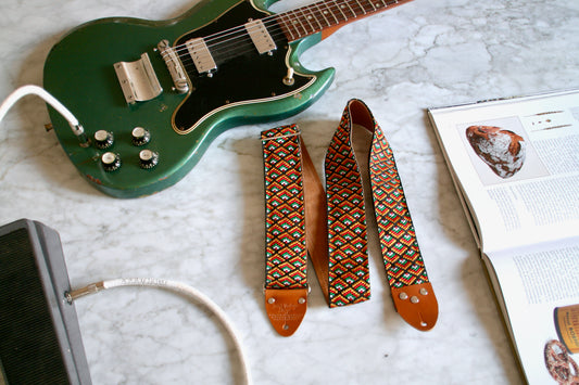 Orange 'Adeco' Guitar/Bass Hippie Strap