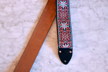 Pink 'Dresden' Guitar/Bass Hippie Strap