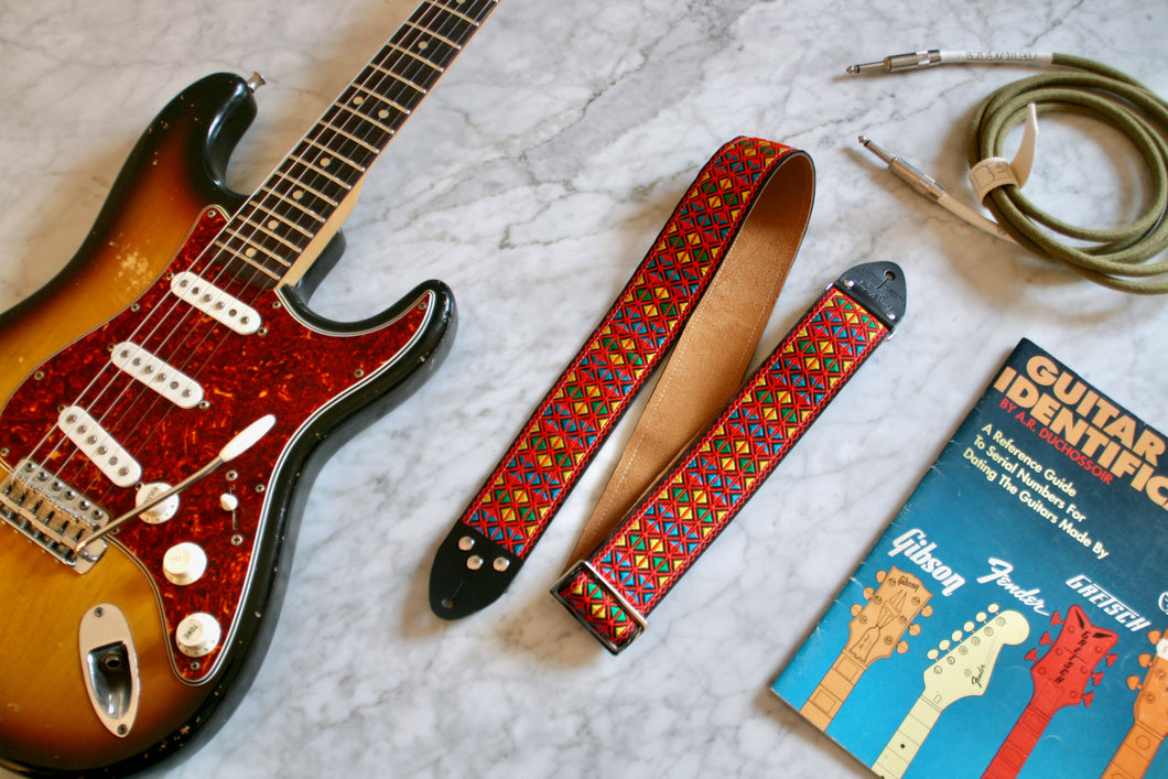 Red 'Monterey' Guitar/Bass Hippie Strap