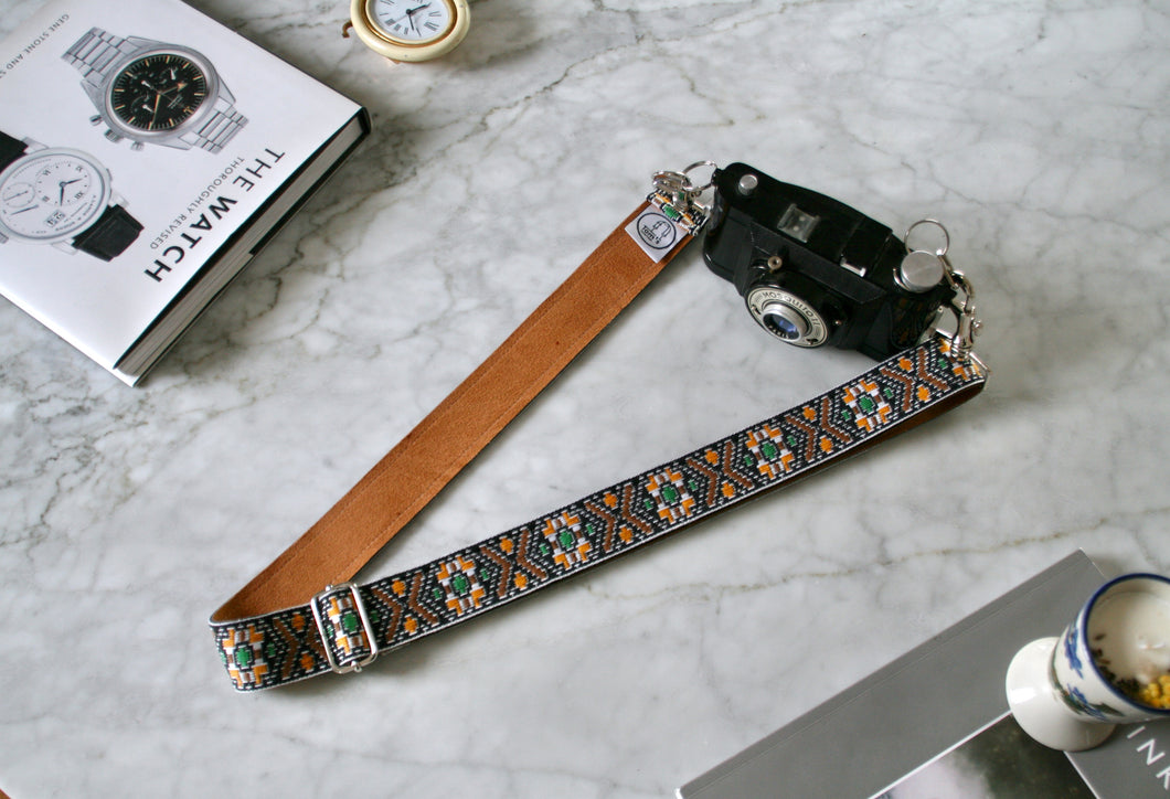 Black 'Inca' Hippie Camera / Bag Strap