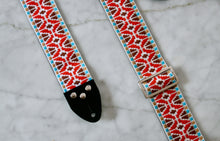Load image into Gallery viewer, Orange &#39;Rhombus&#39; Guitar/Bass Hippie Strap
