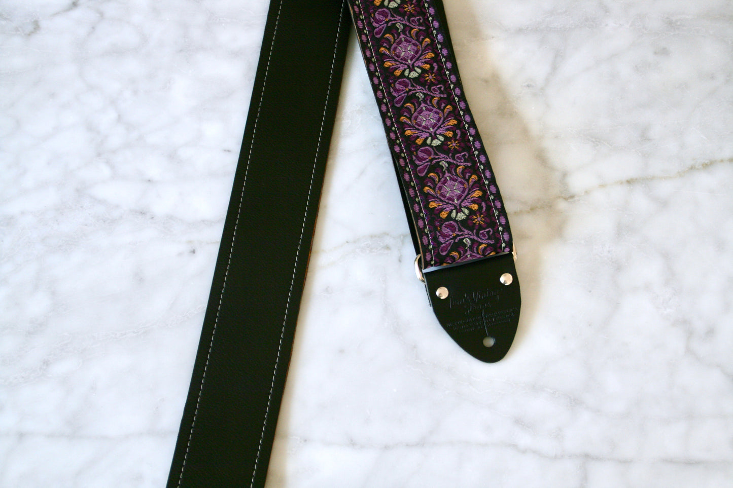 Mauve 'Peacock' Guitar/Bass Hippie Strap