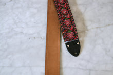 Load image into Gallery viewer, Crimson &#39;Peacock&#39; Guitar/Bass Hippie Strap
