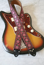 Load image into Gallery viewer, Crimson &#39;Peacock&#39; Guitar/Bass Hippie Strap
