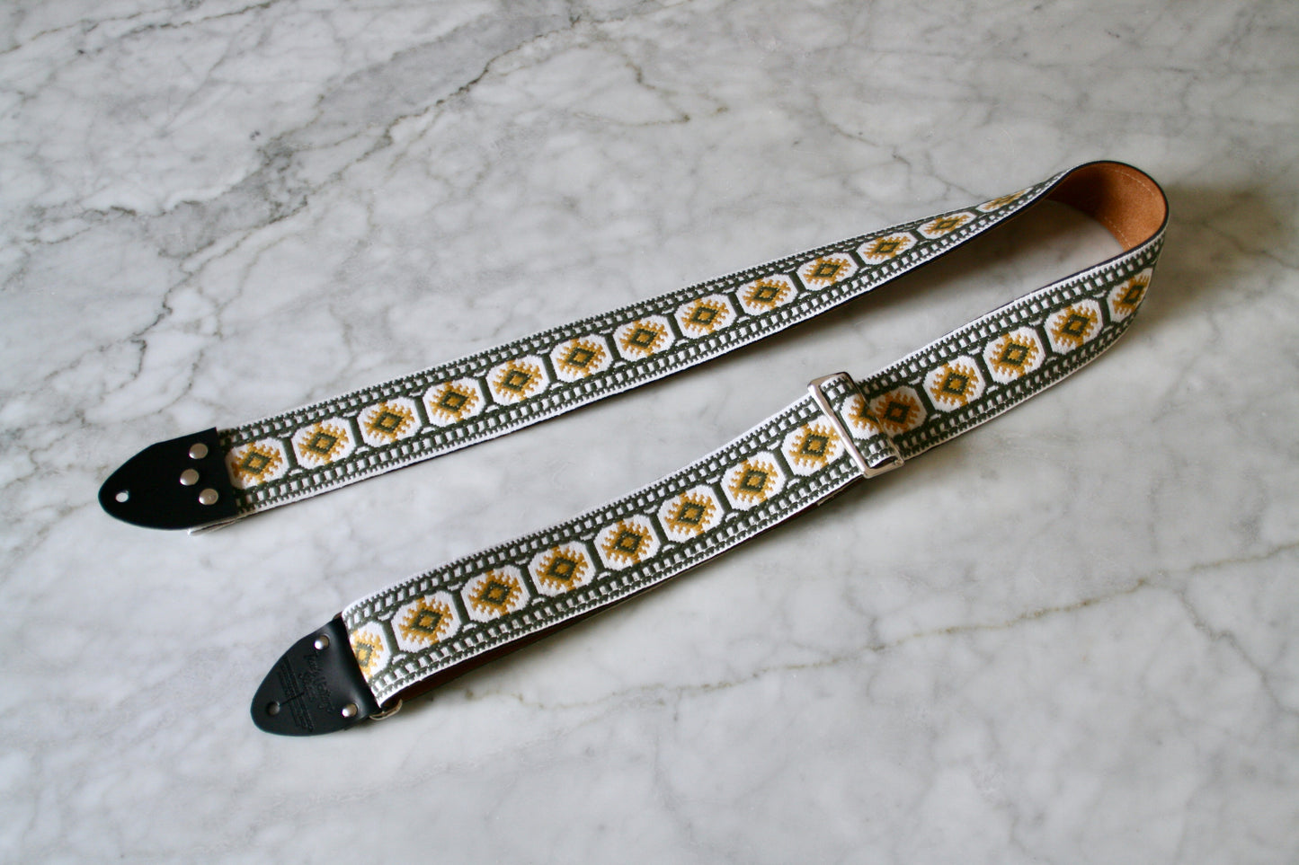 Mustard 'Pillars' Guitar/Bass Hippie Strap