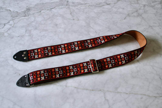 Red 'Woodstock' Guitar/Bass Hippie Strap