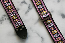 Load image into Gallery viewer, Pink &#39;Ufo&#39; Guitar/Bass Hippie Strap
