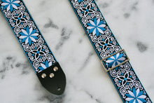 Load image into Gallery viewer, Blue &#39;Dresden&#39; Guitar/Bass Hippie Strap
