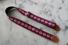 Load image into Gallery viewer, Red &#39;Pillars&#39; Guitar/Bass Hippie Strap
