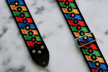 Load image into Gallery viewer, Multicolor &#39;Anemone&#39; Guitar/Bass Hippie Strap
