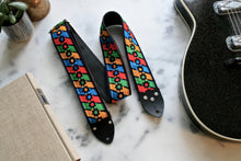 Load image into Gallery viewer, Multicolor &#39;Anemone&#39; Guitar/Bass Hippie Strap
