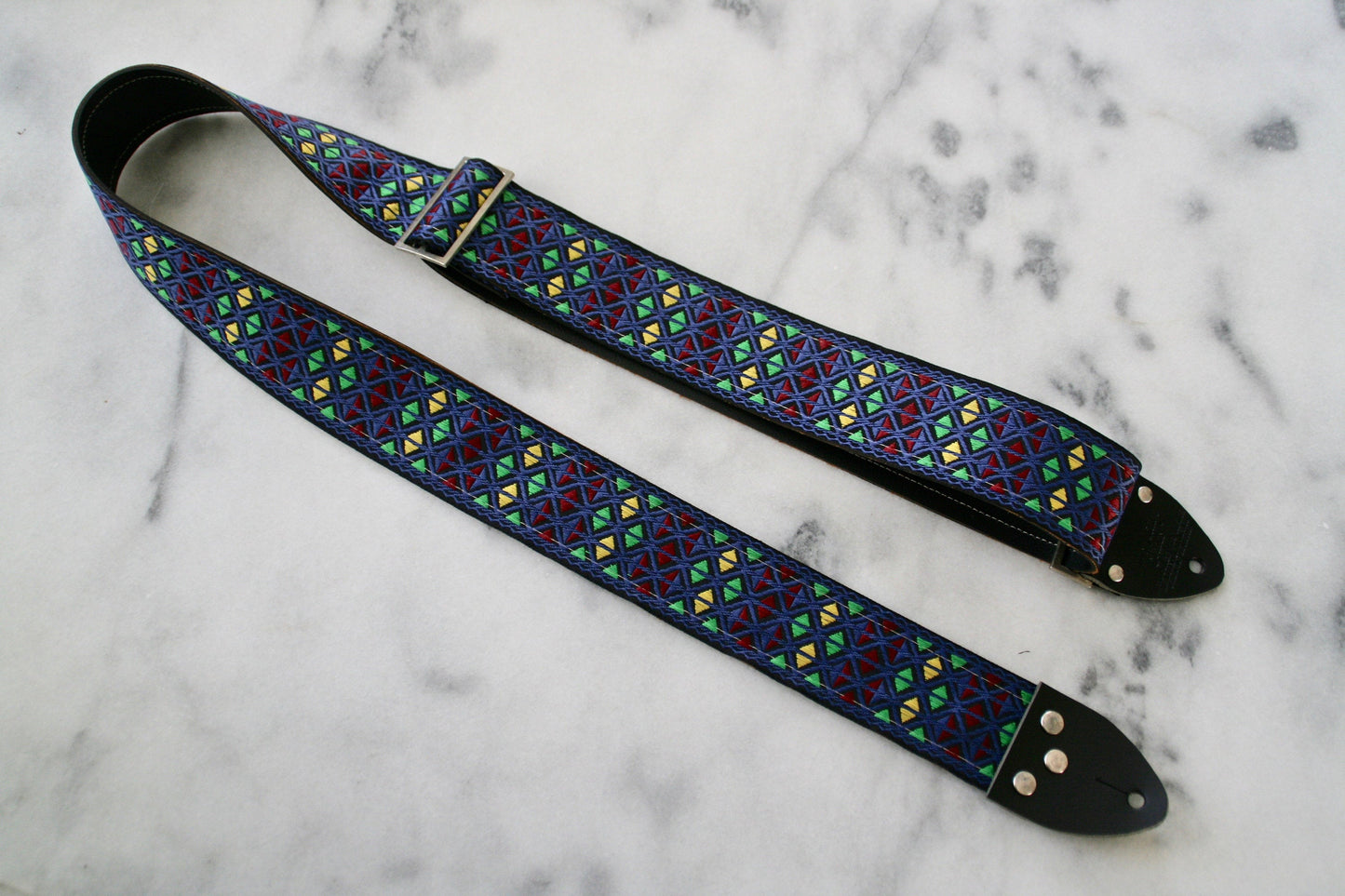 Blue 'Monterey' Guitar/Bass Hippie Strap